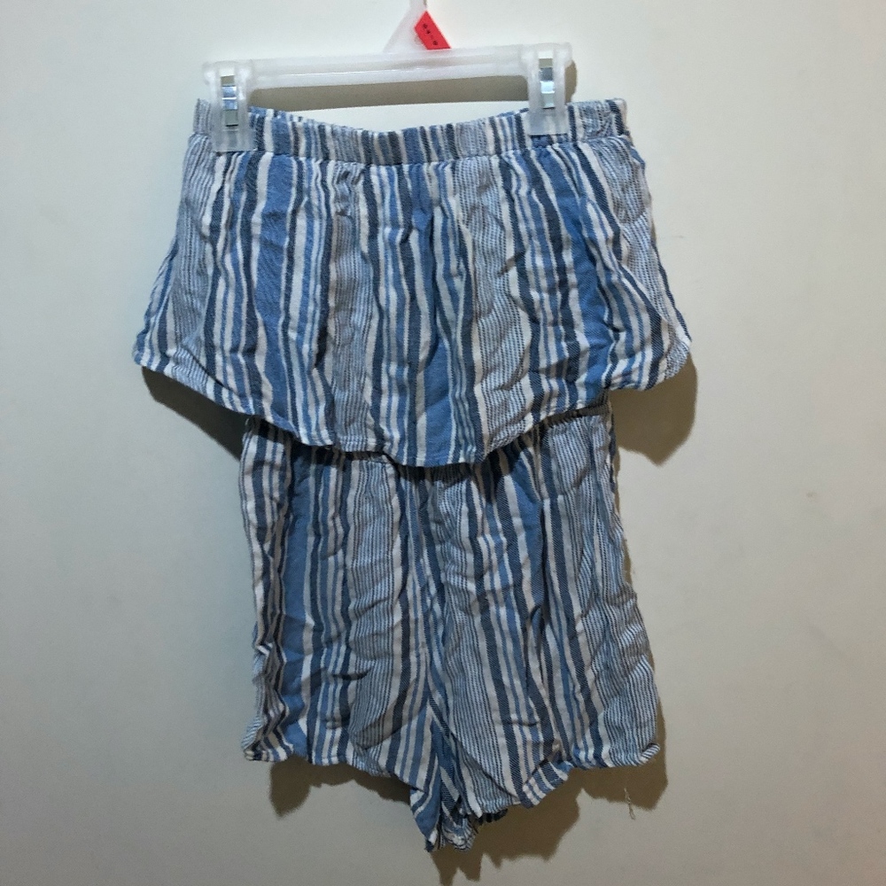 Rue21 Strapless Striped Romper